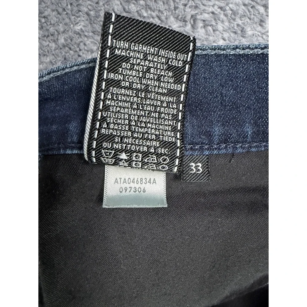 7 For All Mankind Austyn Relaxed Straight Leg Jeans Blue Dark Wash Mens 35x30